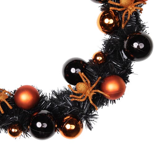 Northlight Spiders And Ornaments Halloween Wreath In Black
