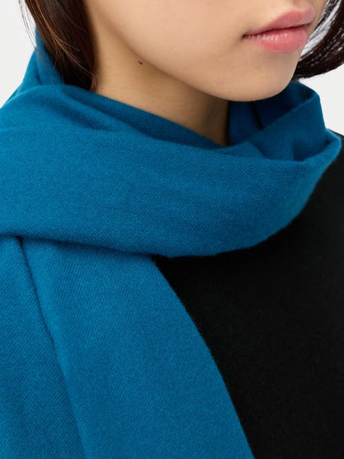 Gobi Mongolian Cashmere Cashmere Twill Shawl In Blue