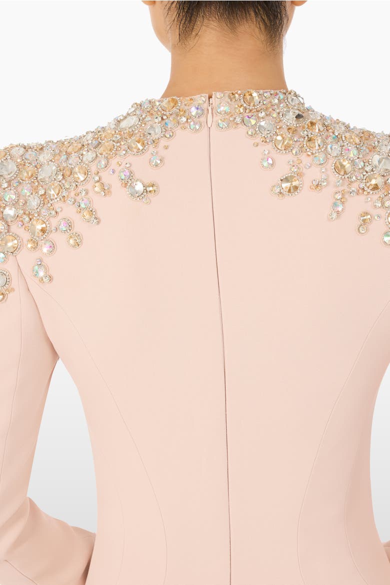 Nila Beaded V-Neck Maxi Dress, Alternate, color, Morganite