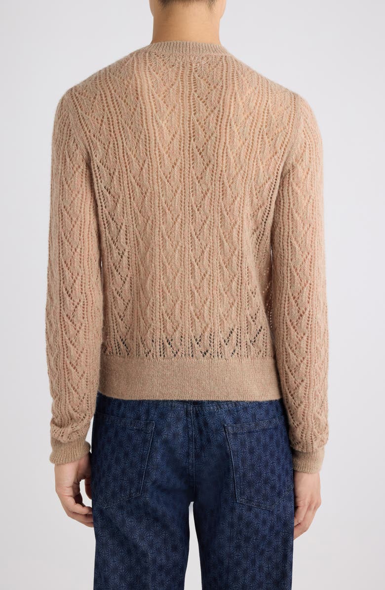 Dries Van Noten Moxie Open Stitch Sweater, Alternate, color, Olive