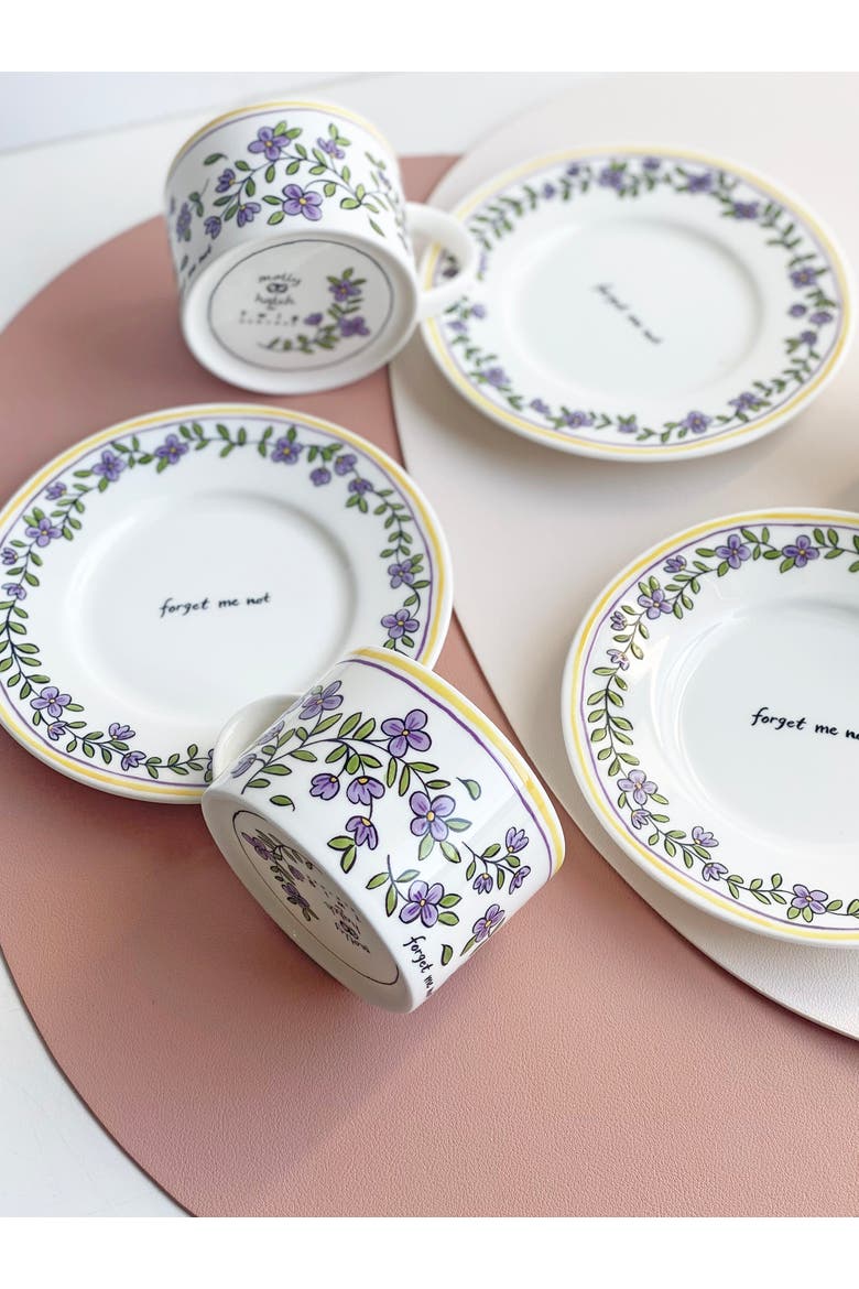 Heritage Forget Me Not Cup and Saucer, Alternate, color, Multi