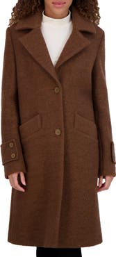 Andrew Marc Regine Pressed Bouclé Wool Blend Coat