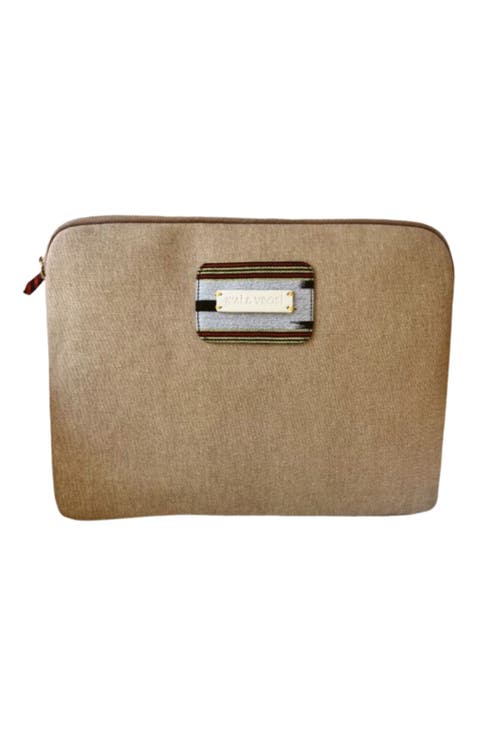 Zipped, Patterned Canvas Laptop Case for 13" 14"