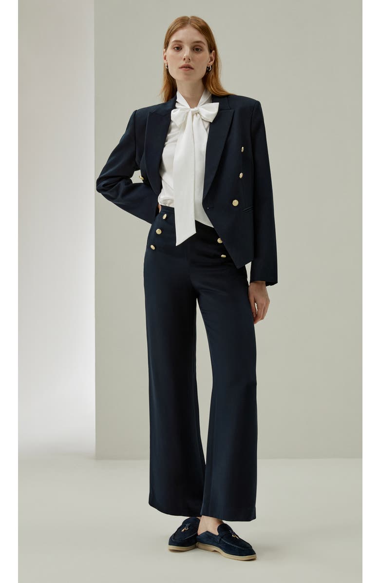 Lilysilk Bow-tie Neck Silk Blouse, Alternate, color, Natural White