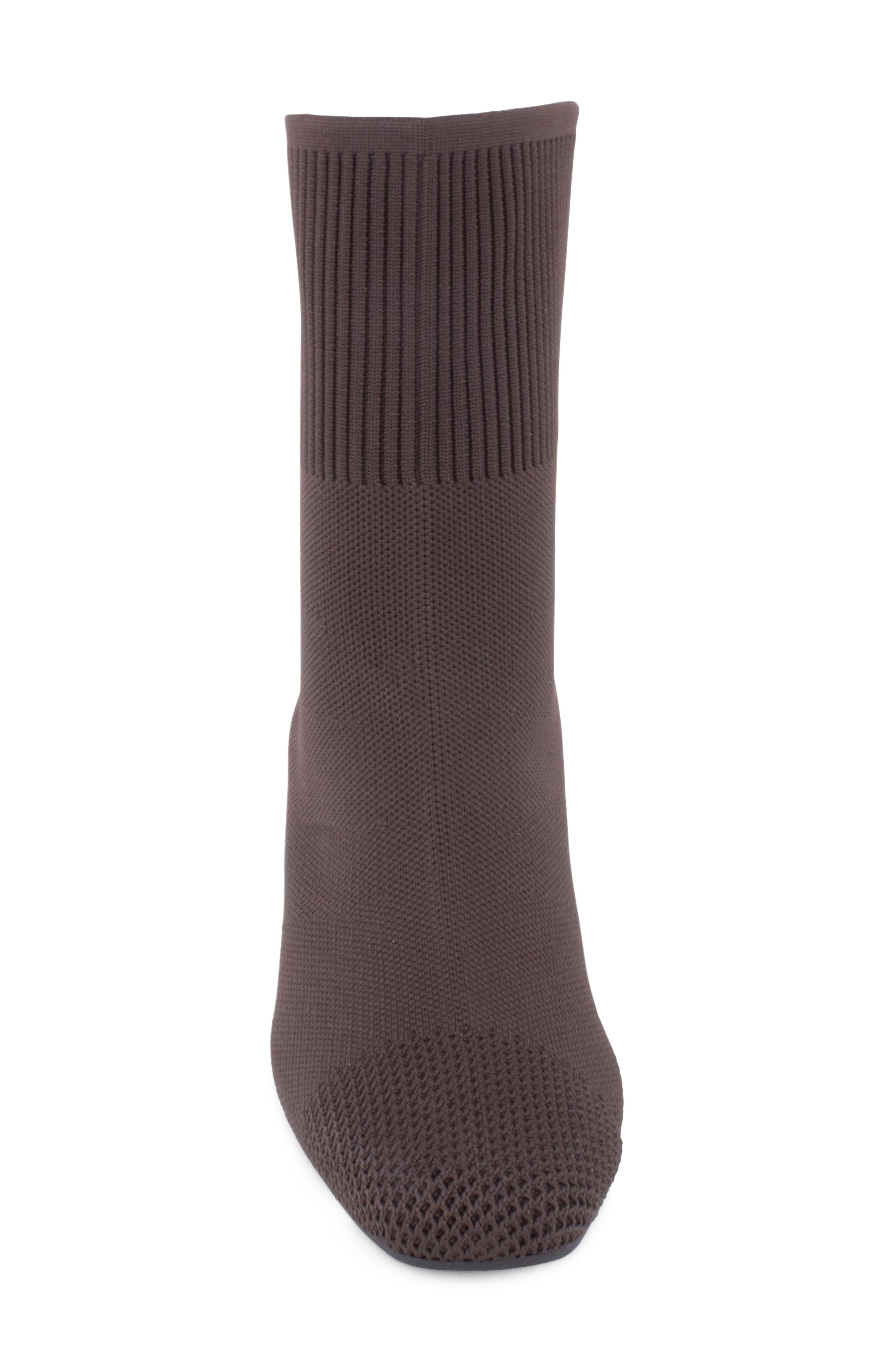 Alyssum Knit Boot, Alternate, color, DARK BROWN