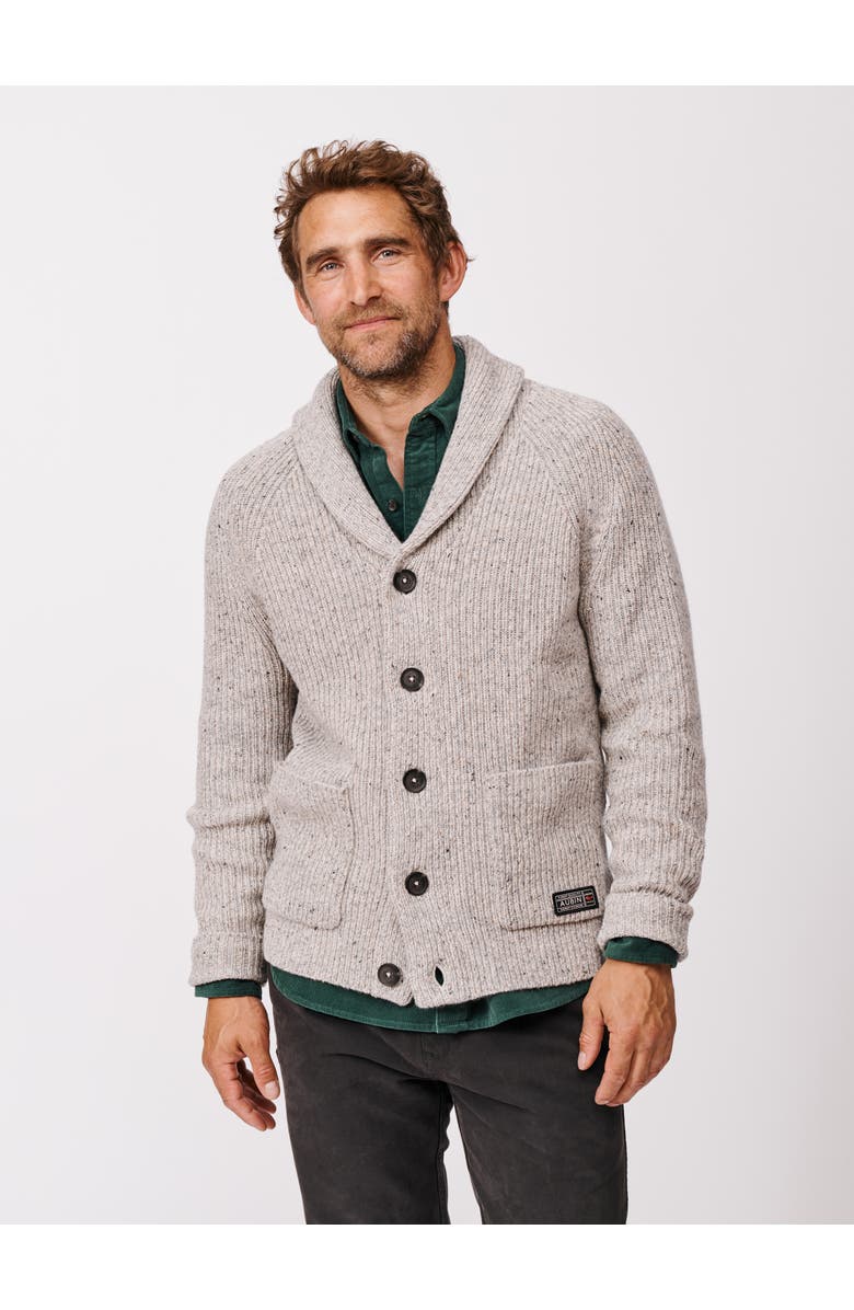 Aubin Studham Shawl Collar Cardigan, Main, color, Light Grey