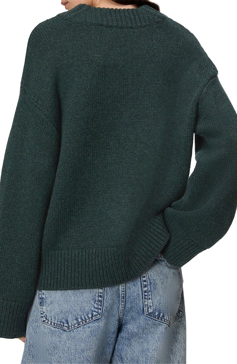 rag & bone Danica Wool & Cashmere V-Neck Sweater, Alternate, color, Darkgrn