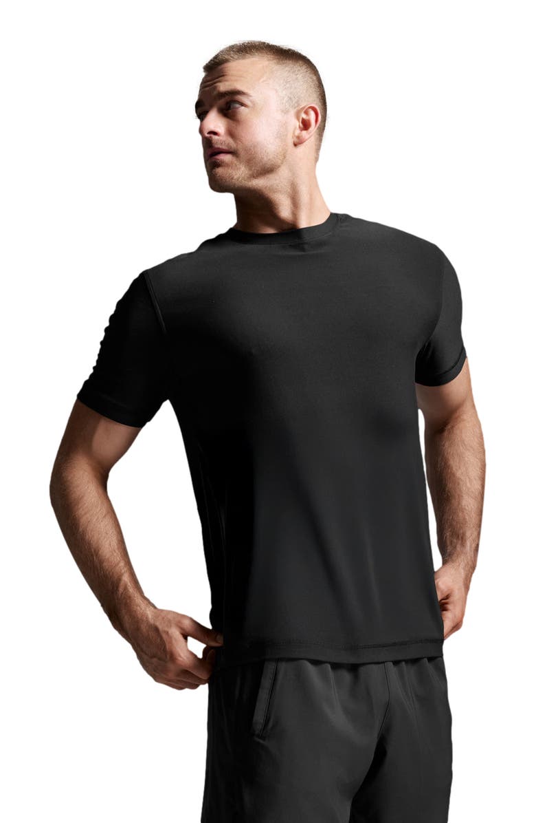 2XU Mens Signature Tee, Alternate, color, Black/Black