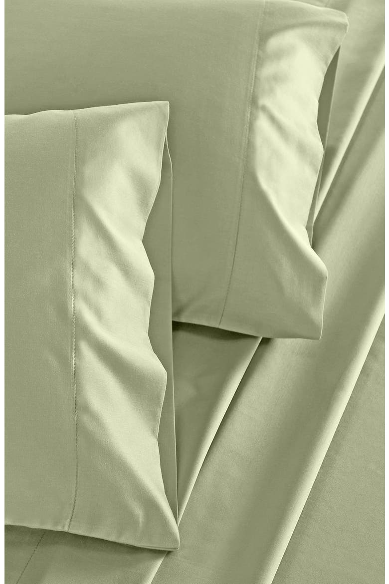 Set of 2 Pillowcases - Grand Indulgence 1000 Thread Count 100% Cotton Sateen, Alternate, color, Pale Green