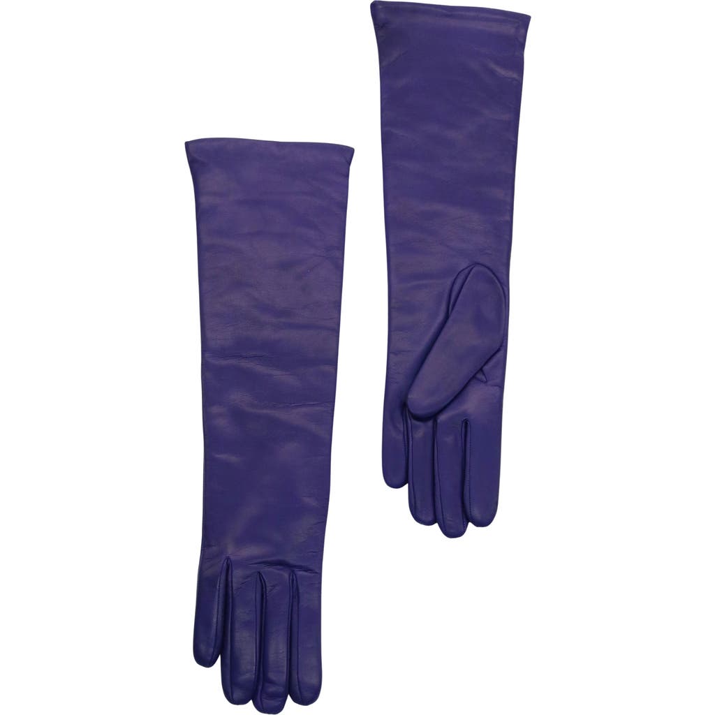 Portolano Cashmere Lined Leather Gloves In Purple