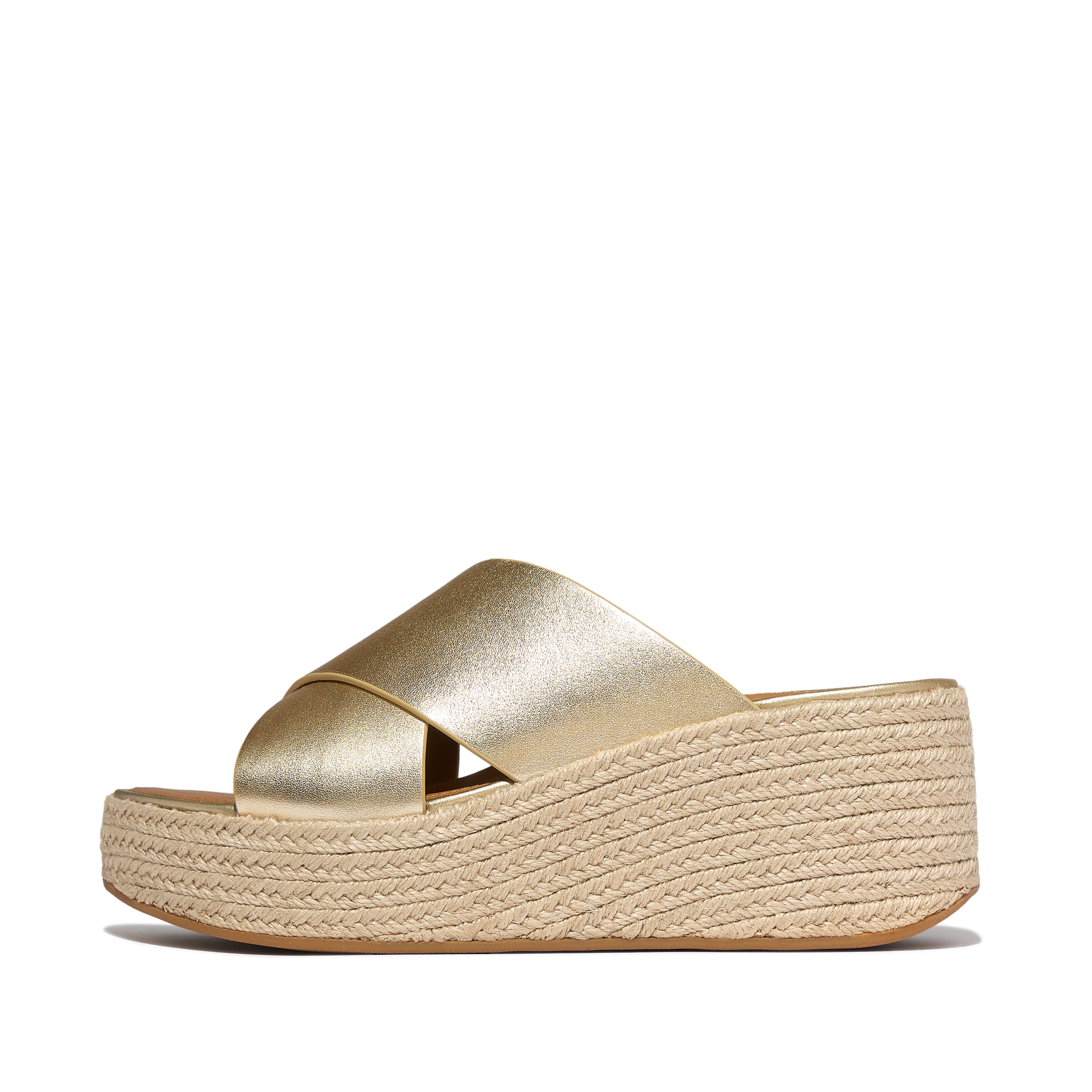 Platfforms Espadrille Slides, Alternate, color, Platino