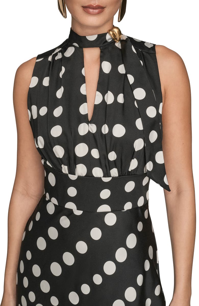 Donna Karan New York Print Scarf Sleeveless Midi Dress, Alternate, color, 