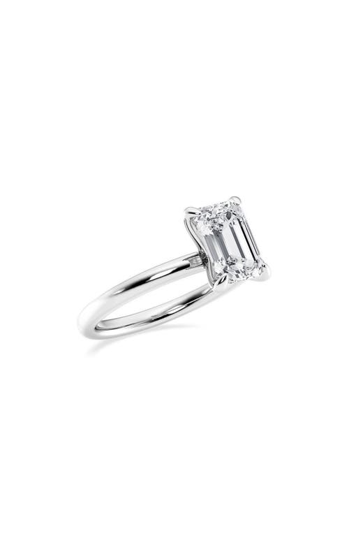 Badgley Mischka Collection Emerald Cut Lab Created Diamond Engagement Ring In Platinum