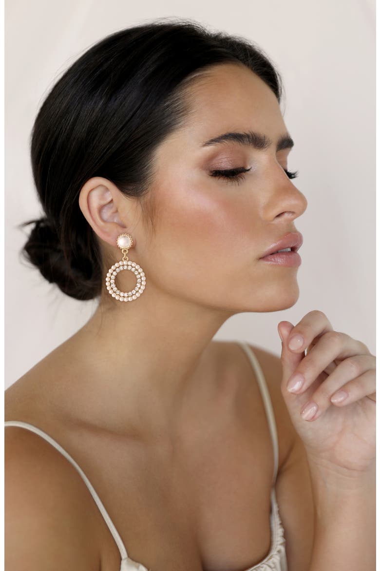 Mother May Drop Earrings, Alternate, color, GOLD