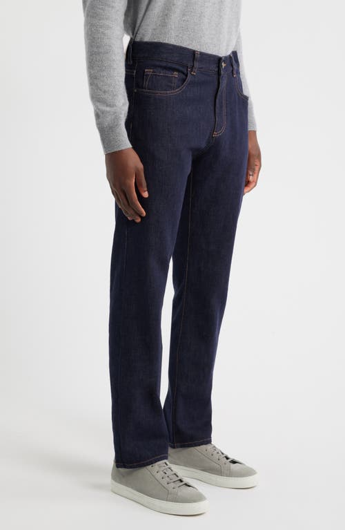 Canali Regular Fit Stretch Cotton & Wool Jeans In Blue