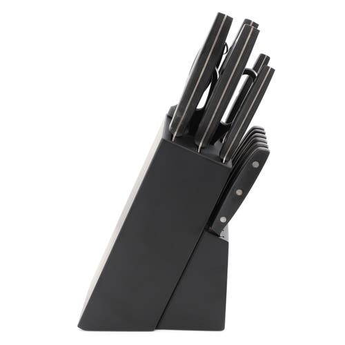 Oster Riggins 14 Piece Stainless Steel Cutlery Set With Hardwood Storage Block In Black