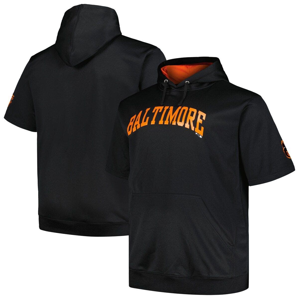 Profile Black San Francisco Giants Big & Tall Contrast Short Sleeve Pullover Hoodie