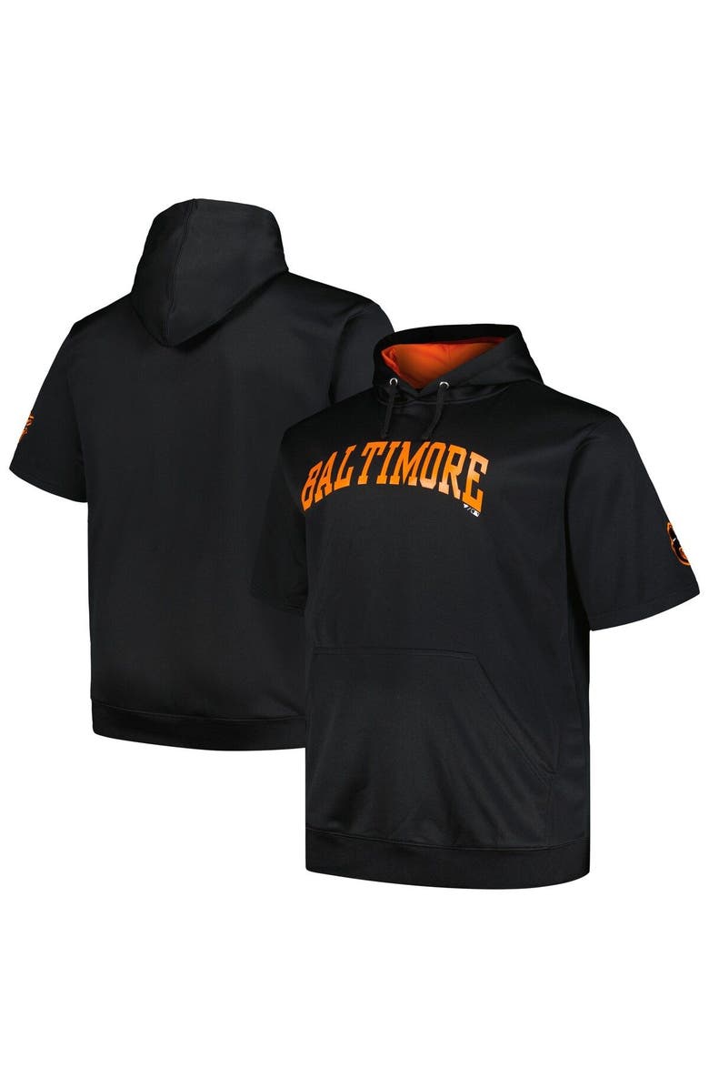 PROFILE Men's Profile Black San Francisco Giants Big & Tall Contrast Short Sleeve Pullover Hoodie, Main, color, Black