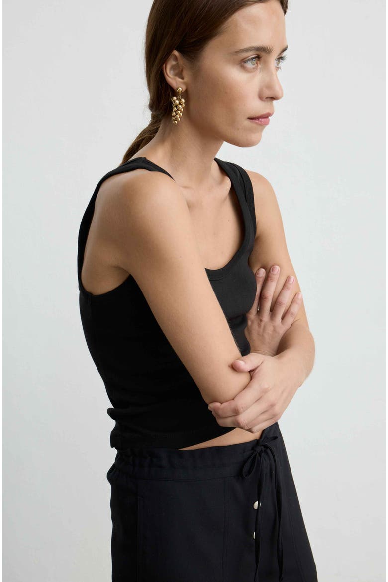 U Neck Tank, Alternate, color, Black