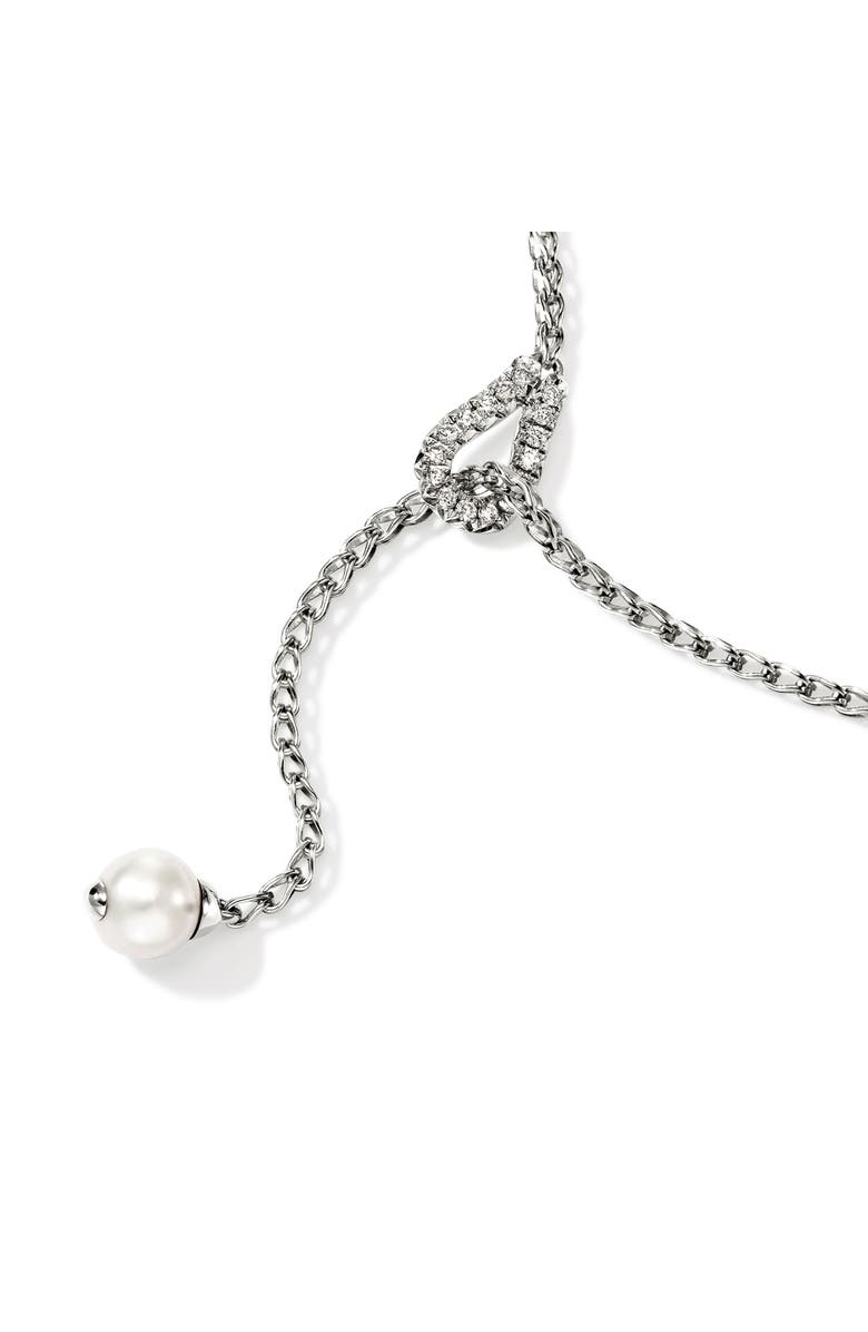 John Hardy Surf Silver & Diamond Necklace, Alternate, color, Sterling Silver