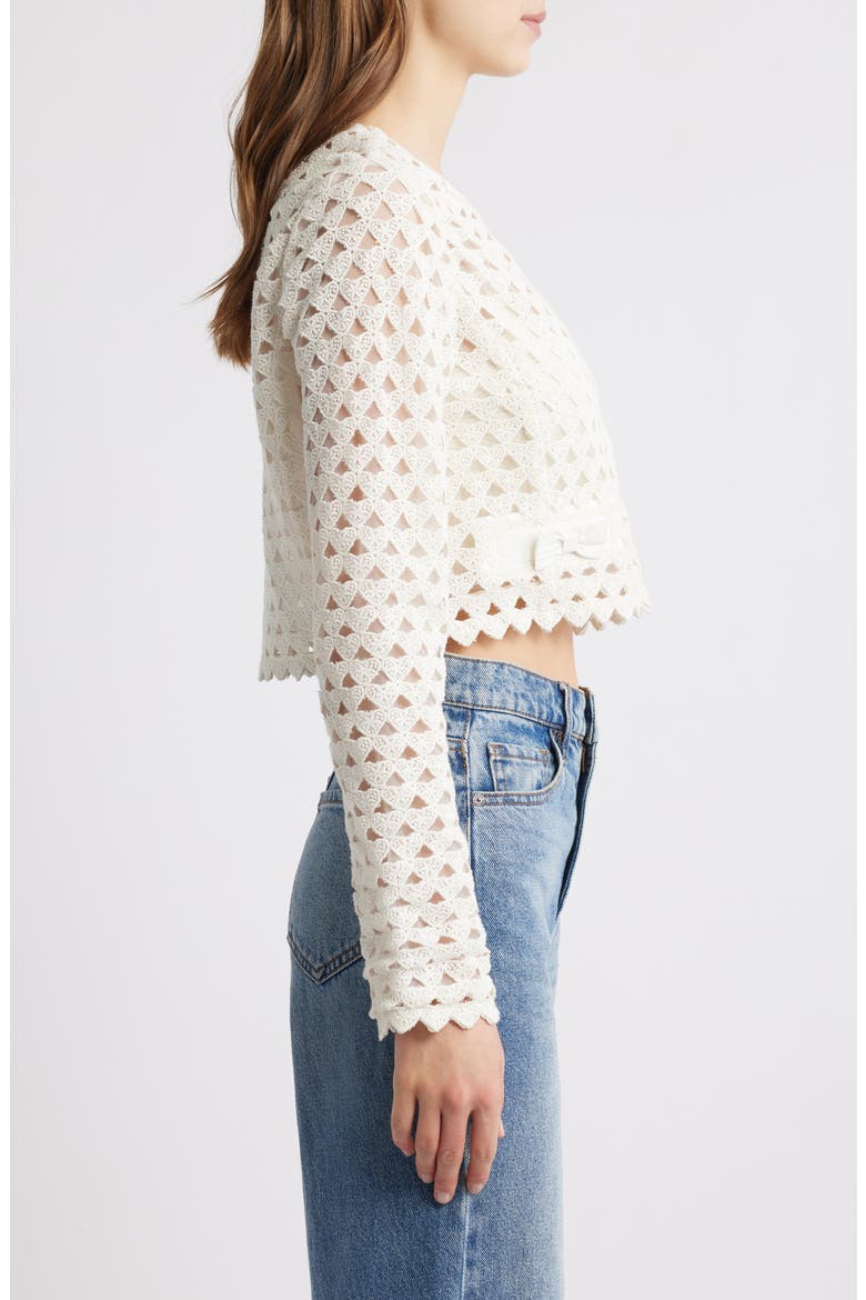 Alaya Cutout Crop Cardigan, Alternate, color, OPTIC OFF WHITE
