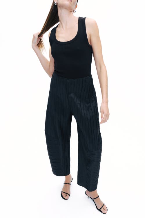 Shop Nocturne Wrinkled Balloon Fit Pants In Black