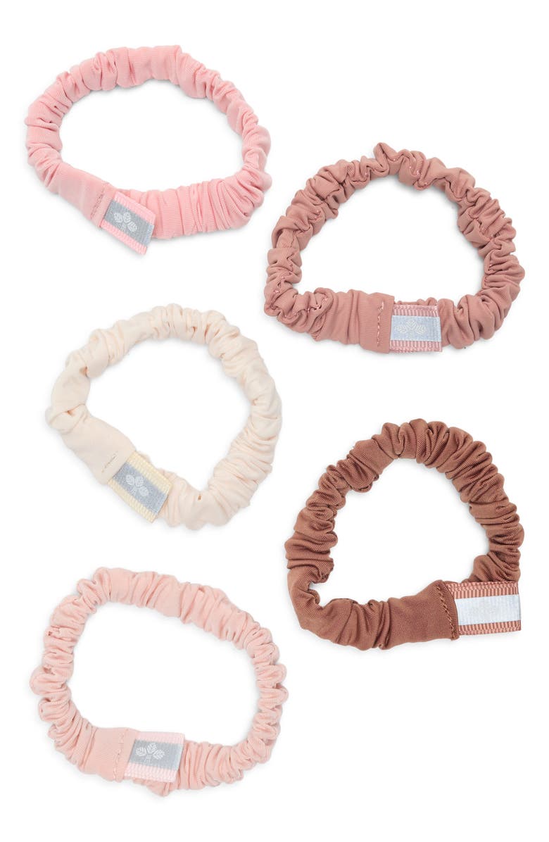 L. Erickson 5-Pack Assorted Performance Scrunchies, Main, color, Sunkissed