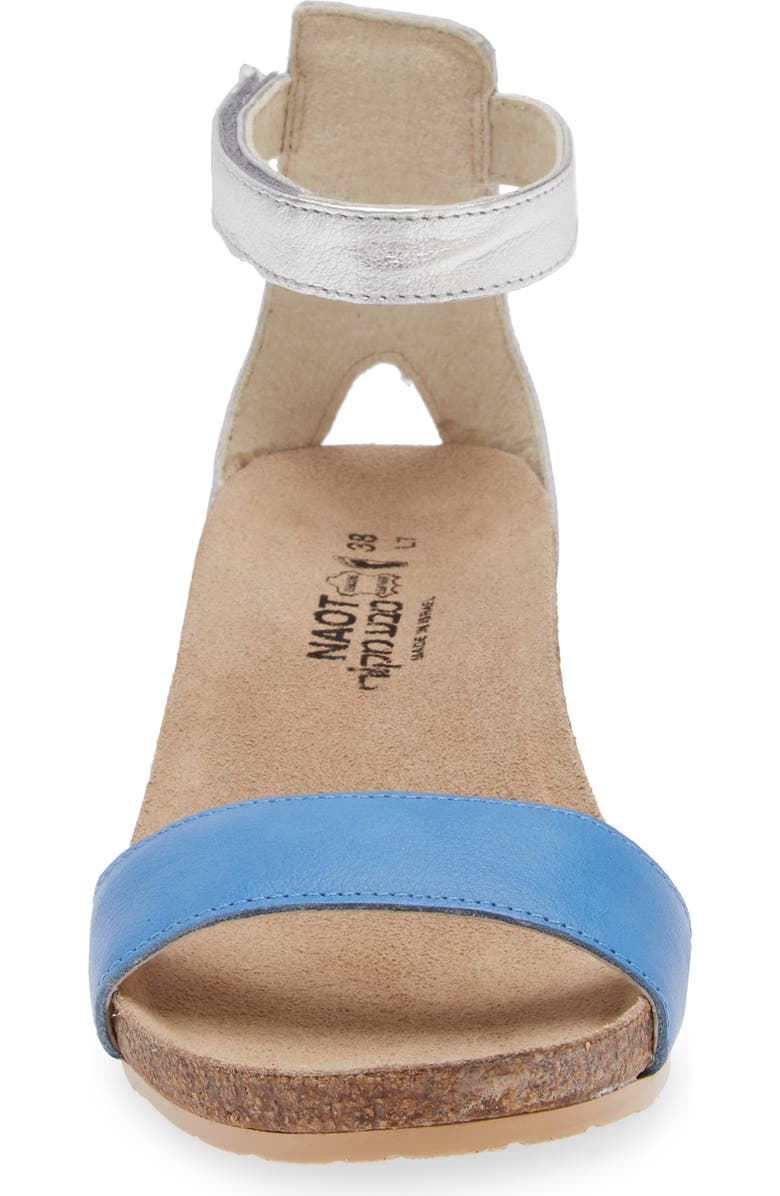 Naot 'Pixie' Sandal, Alternate, color, Sapphire Blue/ Silver/ White