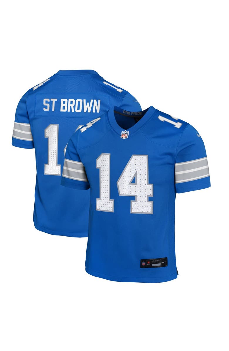 Nike Youth Nike Amon-Ra St. Brown Blue Detroit Lions Team Player Game Jersey, Main, color, Blue