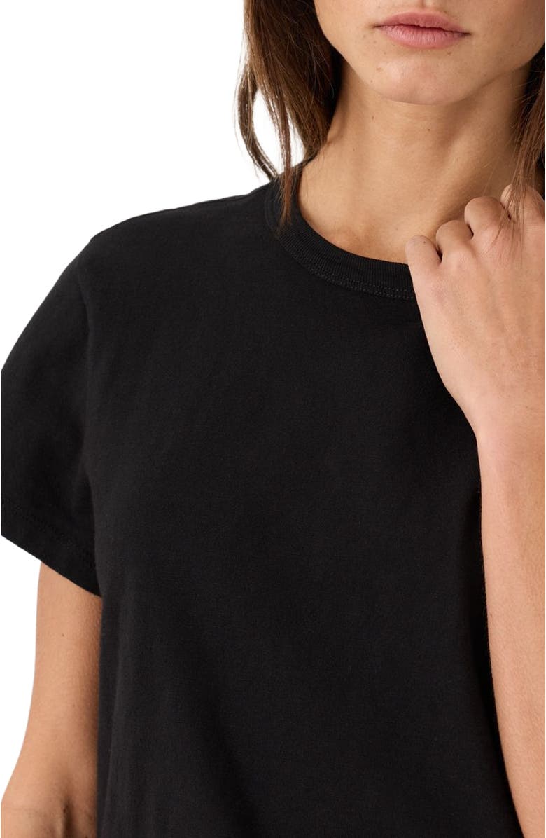 Pact Organic Cotton Soft-Slub Essential Crewneck Tee, Alternate, color, Black
