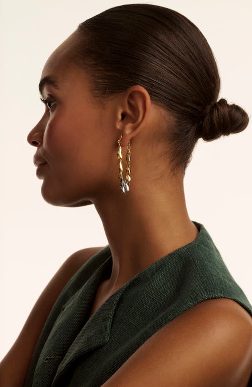 Ted Baker Pemia Petal Fringe Front/back Earrings In Gold Silver Tone