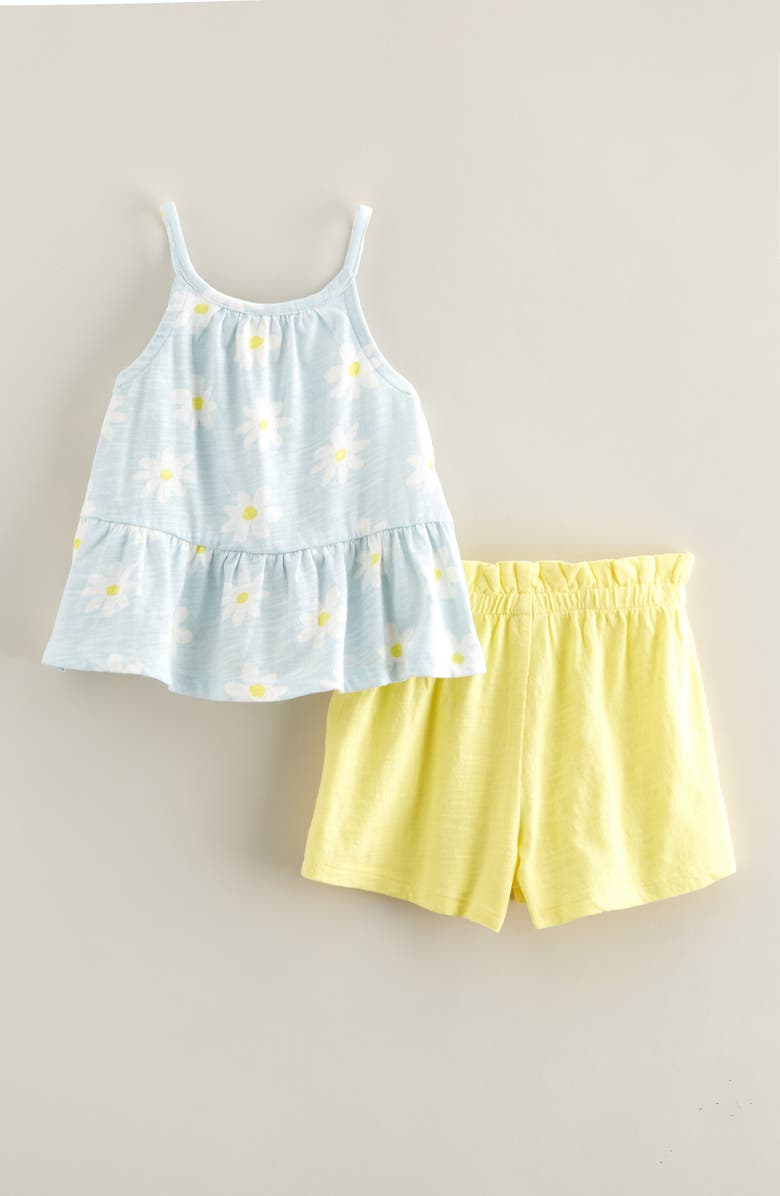 Tucker + Tate Peplum Camisole & Shorts Set, Alternate, color, Blue Donna Daisy- Yellow