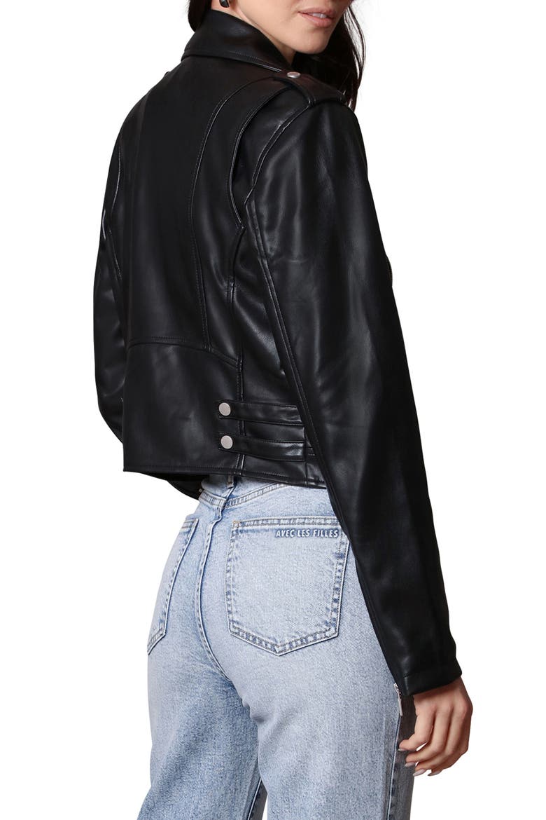Faux-Ever Leather™ Essential Biker Jacket, Alternate, color, BLACK