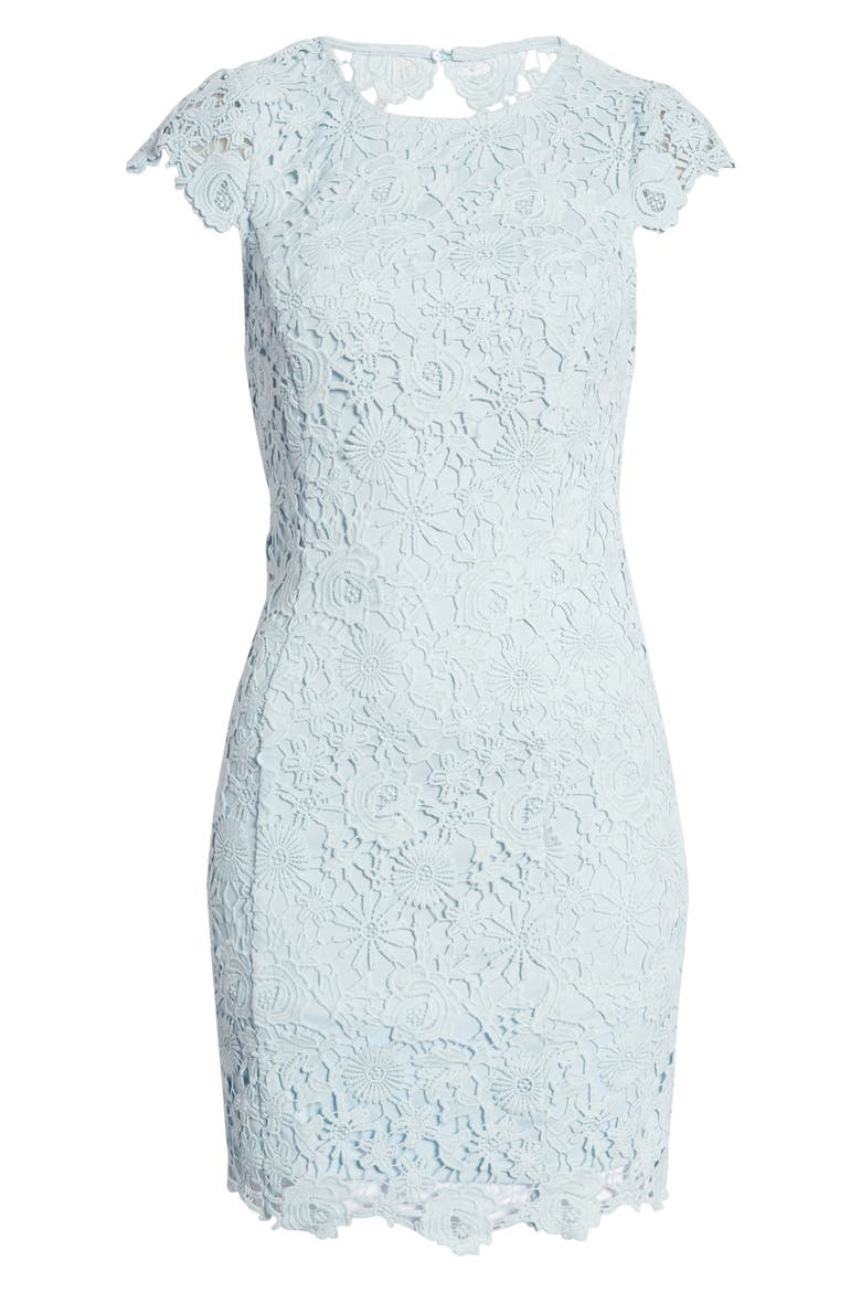 Romance Language Backless Lace Body-Con Dress, Alternate, color, LIGHT BLUE