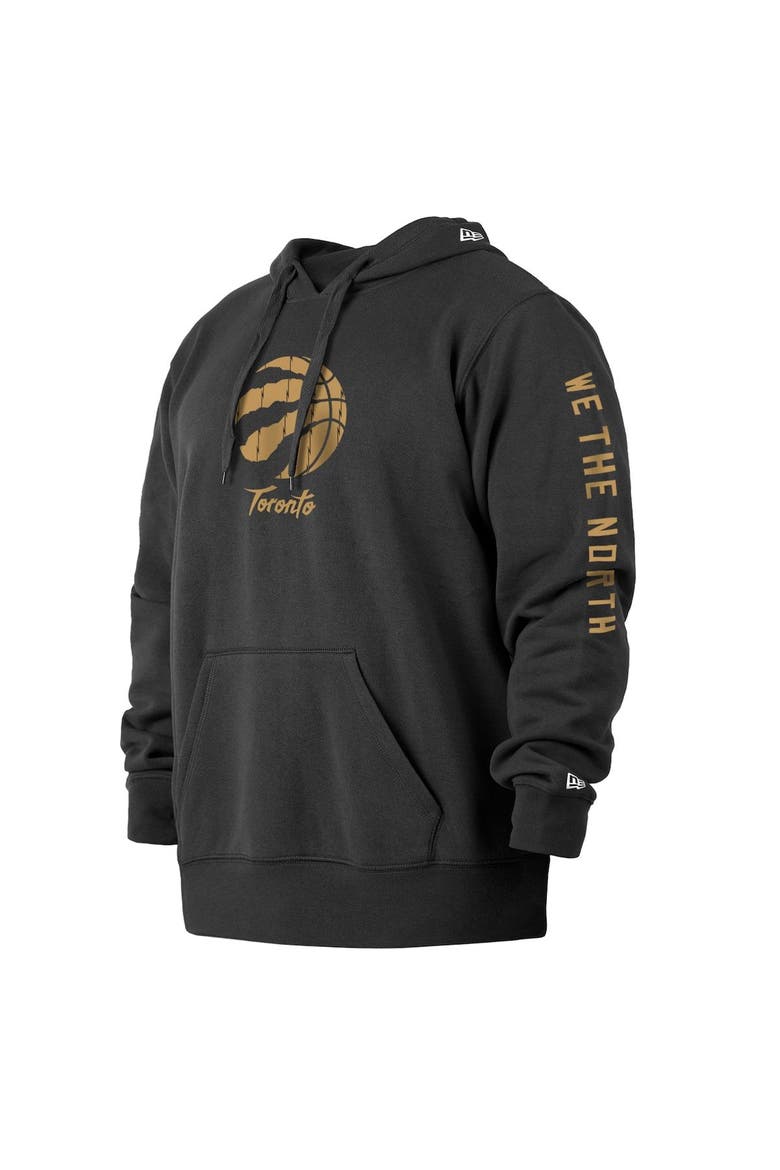 Men's New Era Black Toronto Raptors 2021/22 City Edition Big & Tall Pullover Hoodie, Alternate, color, Black