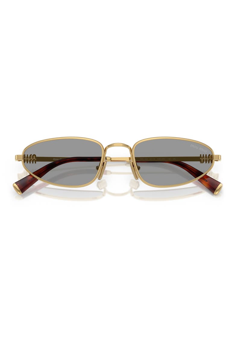 52mm Irregular Sunglasses, Alternate, color, GOLD / GREY