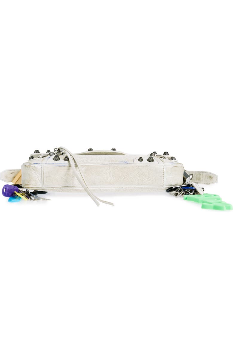 Balenciaga Small Le Cagole Used Effect Sling Bag with Charms, Alternate, color,
