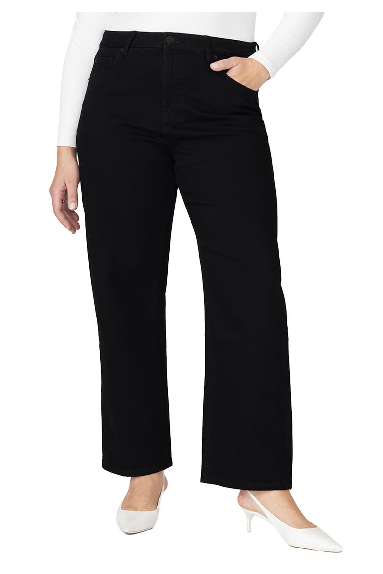 The Naomi Comfort Stretch Straight Leg Jean, Main, color, BLACK RINSE