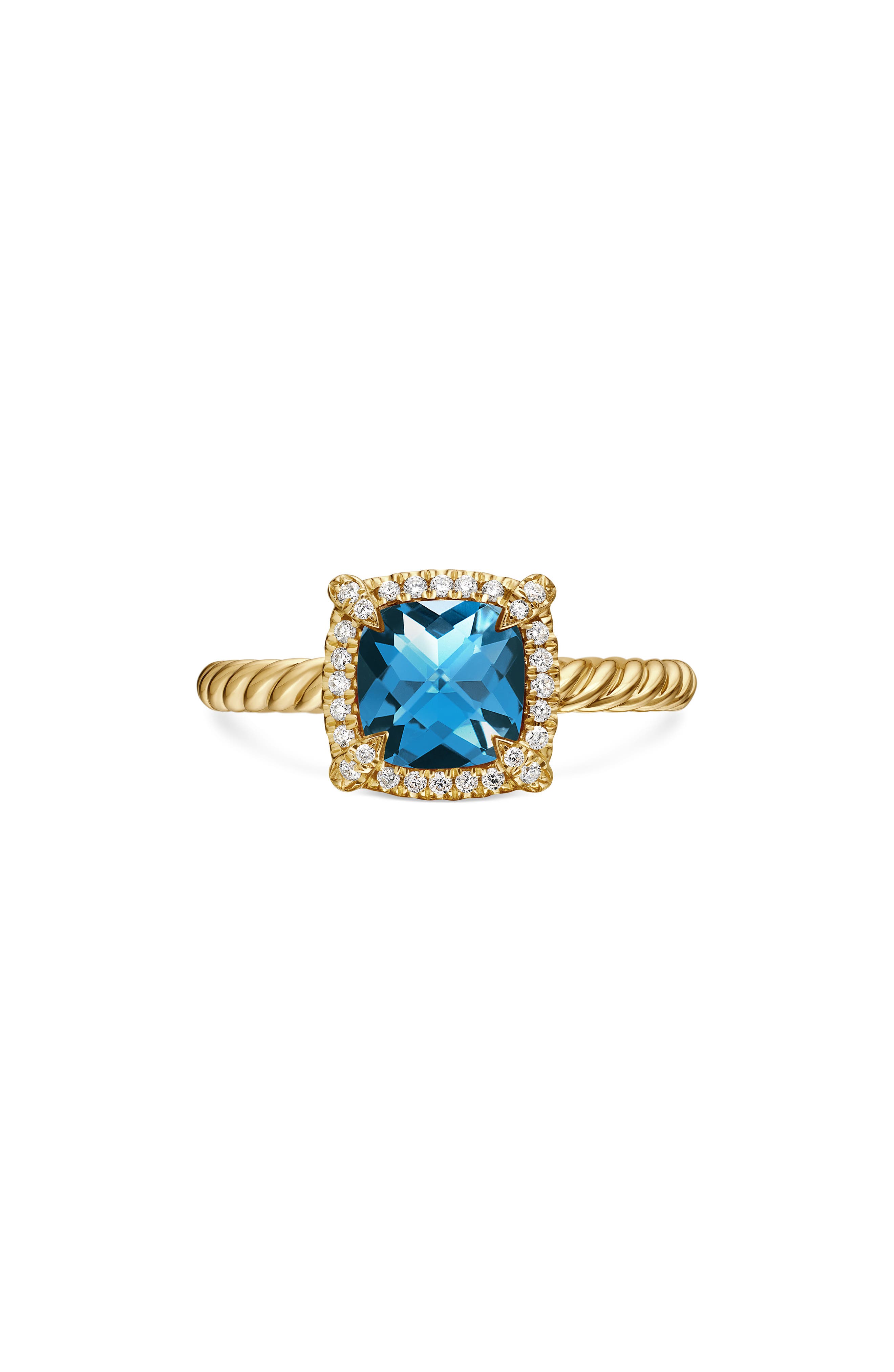 YELLOW GOLD/ BLUE TOPAZ
