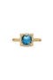 Yellow Gold/ Blue Topaz