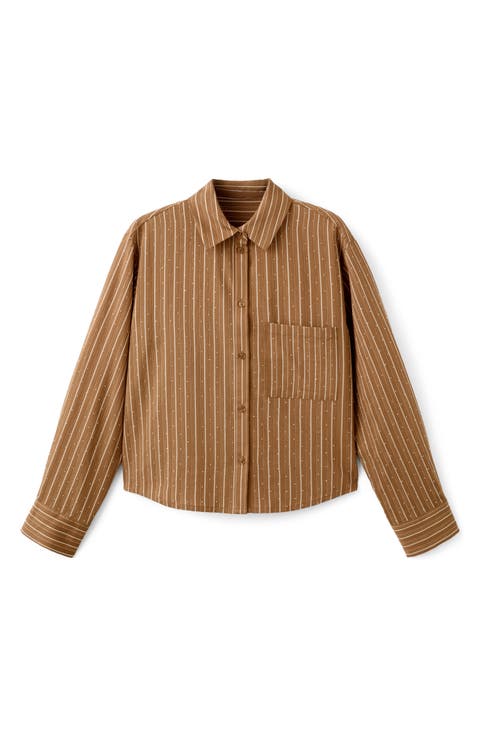 Stripe Rhinestone Shirt
