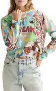 Scotch & Soda x Basquiat Embroidered Cotton Graphic Crewneck Sweater