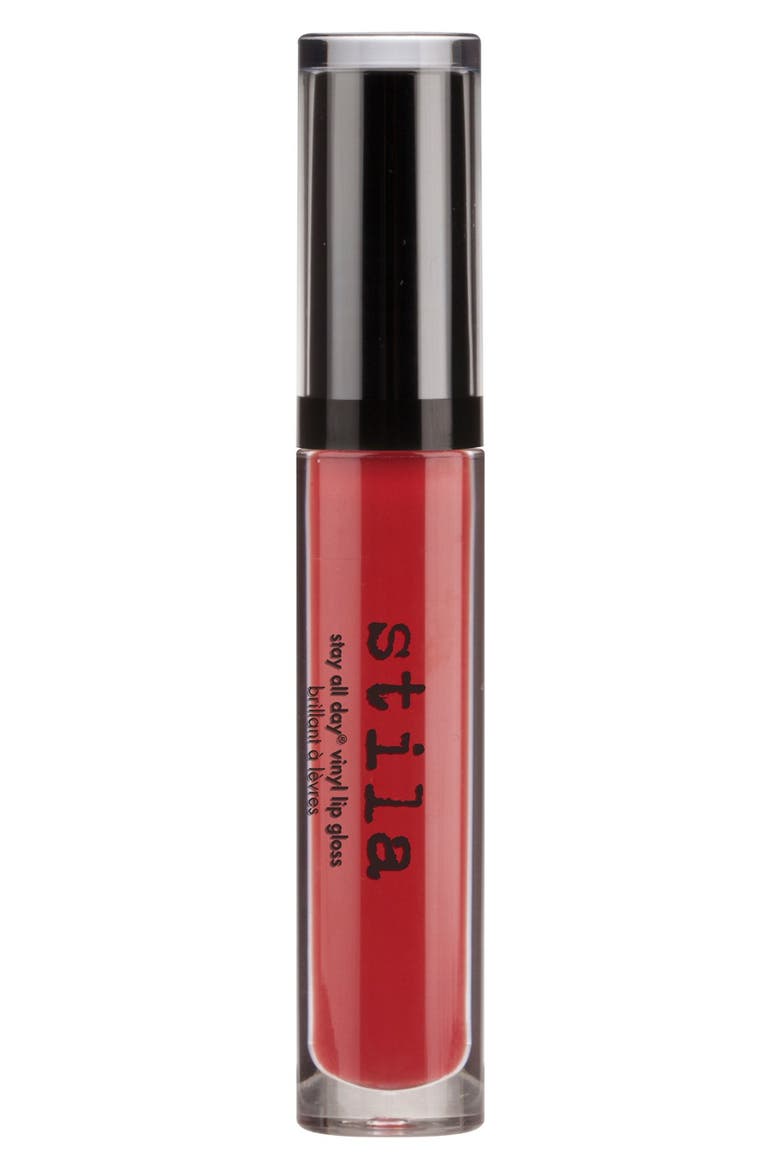 'stay all day' vinyl lip gloss, Main, color, POPPY VINYL
