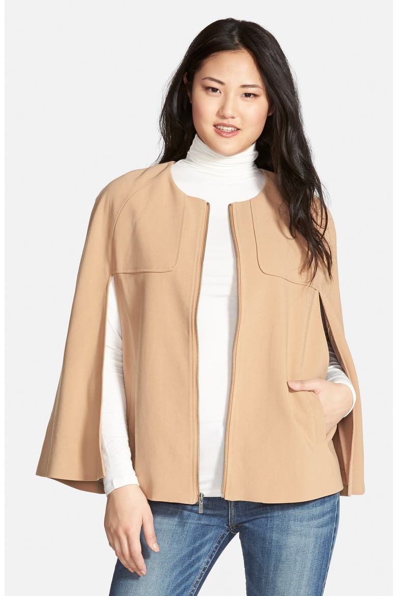 Twill Cape, Main, color, HEATHER CAMEL