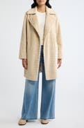 Bernardo Croc Embossed Faux Fur Jacket