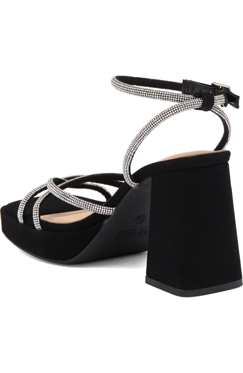 TOP GUY SHOES Crystal Platform Sandal, Alternate, color,