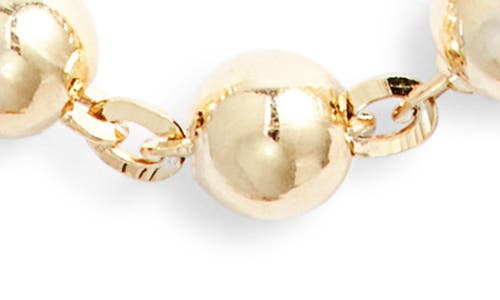 Argento Vivo Sterling Silver Beaded Frontal Chain Necklace In Gold