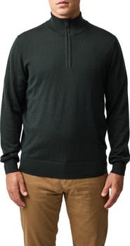 Rodd & Gunn Nobles Funnel Neck Merino Wool Half Zip Sweater