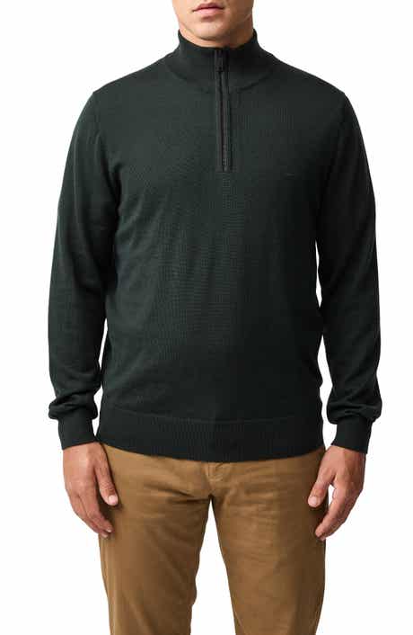 Rodd & Gunn Nobles Funnel Neck Merino Wool Half Zip Sweater