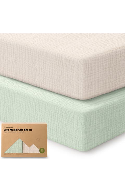 2-Pack Lyra Muslin Crib Sheets